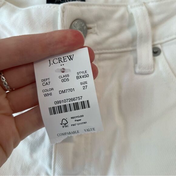 NWT J. Crew Curvy Essential Straight White Jean in All-Day Stretch - Picture 12 of 13